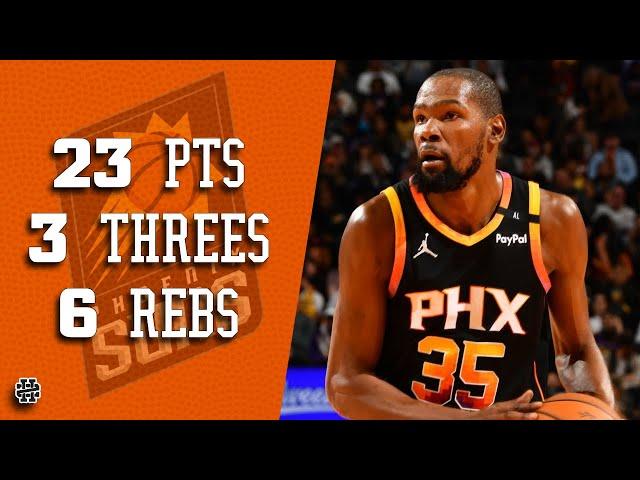 Kevin Durant 23 pts 3 threes 6 rebs vs Lakers 2425 season