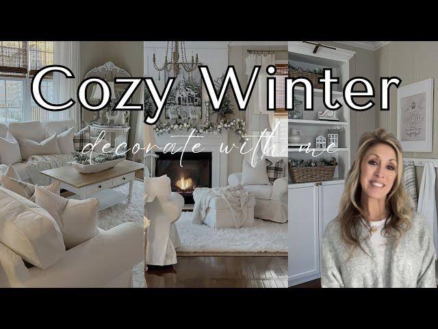 *2025* HOW TO STYLE A COZY WINTER LIVING ROOM | AFTER CHRISTMAS DECORATING IDEAS | DECORATE WITH ME