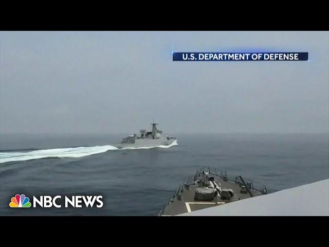 U.S. releases video of close call with China in the Taiwan Strait