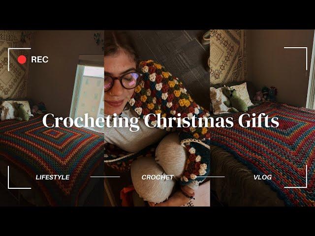 Crocheting Christmas Gifts | 70s inspired crochet | crochet vlog