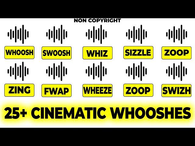 25+ FREE CINEMATIC WHOOSHES Sound Effects (No Copyright) | WHOOSHES SOUND EFFECT | FREE SOUND EFFECT