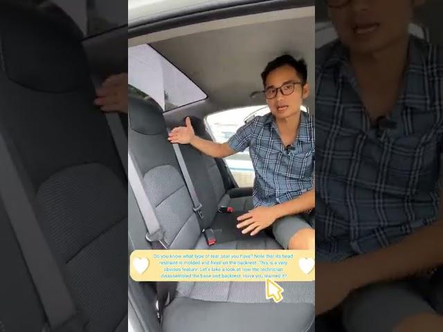 How to remove base rear seats within molded headrest features types