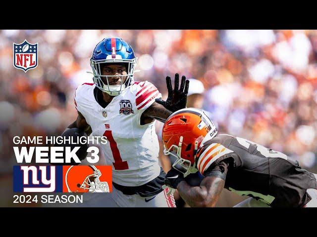 New York Giants vs. Cleveland Browns | 2024 Week 3 Game Highlights