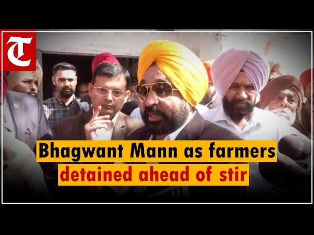 "They are running a parallel govt..": Punjab CM Bhagwant Mann as farmers detained ahead of protest