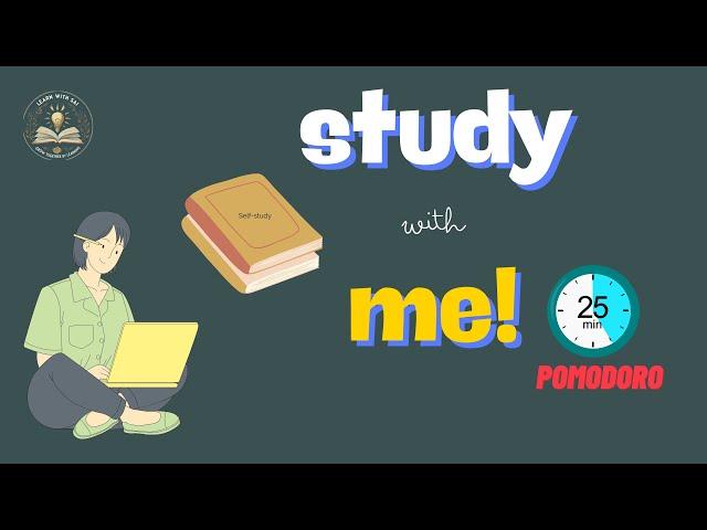 Study With Sai | study room | 1 hour | Study with me live 25/5 Pomodoro Technique | virtual room.