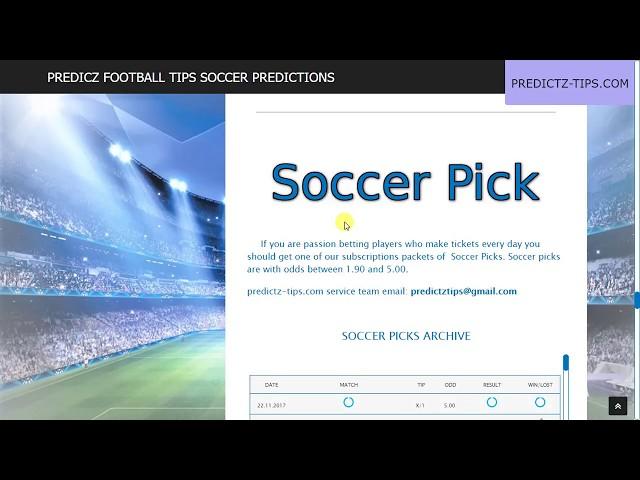 PredictZ | SOCCER PICK