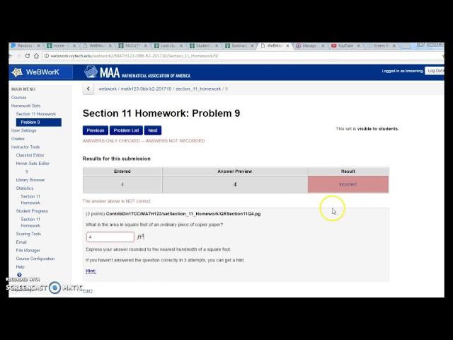 Introduction to Webwork: Math 123