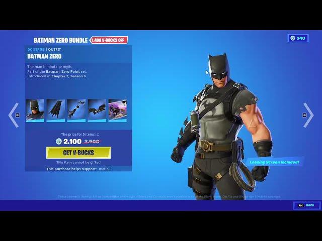 FORTNITE TODAY ITEM SHOP NEW BATMAN ZERO BUNDLE