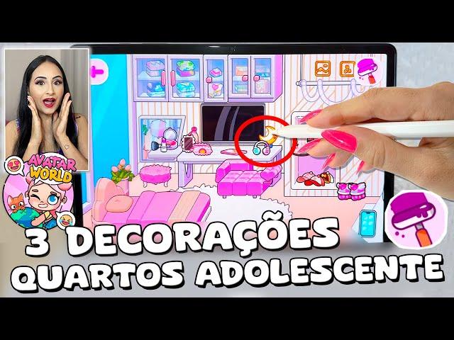 3 DECORAÇÕES DE QUARTOS ADOLESCENTES 2 com ITENS GRÁTIS|PAZU AVATAR WORLD HOUSE MAKER E MANSÃO MAKER