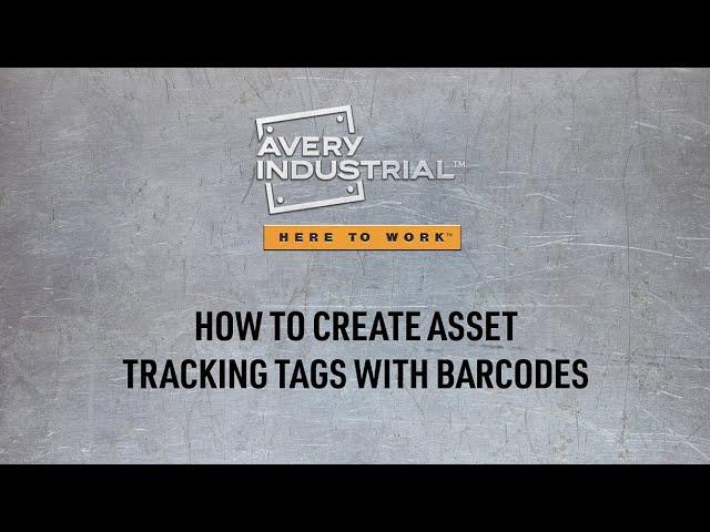 Video Tutorial: How to Create Asset Tracking Tags with Barcodes