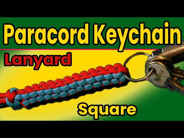 Paracord Keychain: Lanyard Square knot, finish with the Turkish Knot!