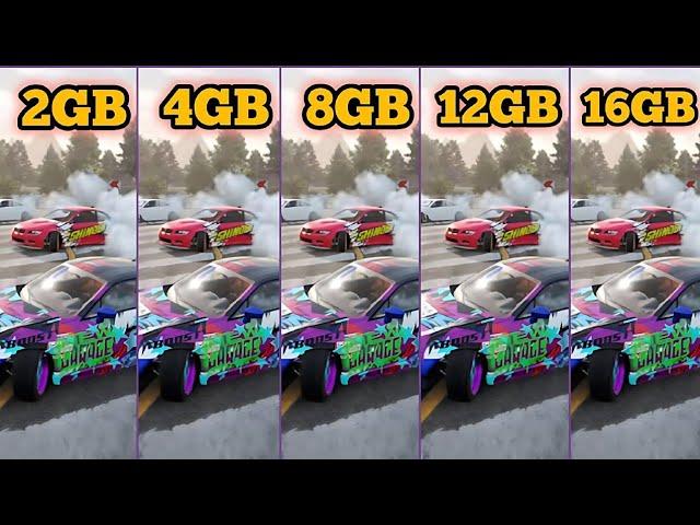 CARX DRIFT RAM COMPARISON 2GB VS 4GB VS 8GB VS 12GB VS 16GB