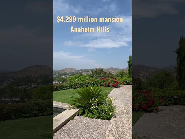 Anaheim Hills Mansion for Sale. Asking price is ~$4.299m. Top of the hill view #shorts