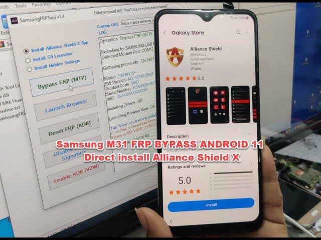 SAMSUNG M31 FRP Bypass Android 11 with Alliance Shield X