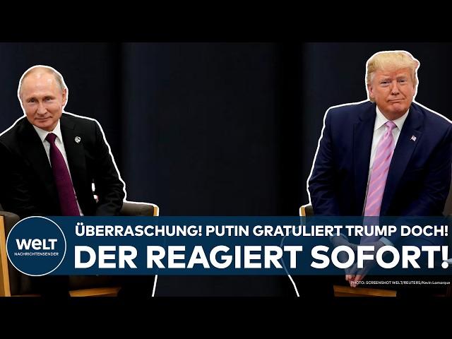 UKRAINE-KRIEG: Überraschung! Wladimir Putin gratuliert Donald Trump doch! Der reagiert sofort!