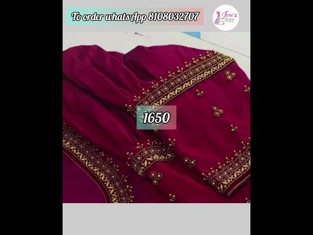 1000-1500 range aari work blouse designs simple aari work blousedesigns#aariwork #maggamwork #aari