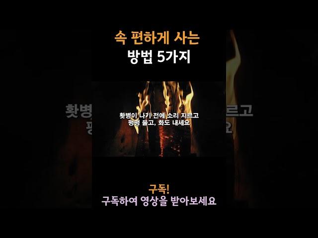 속 편하게 사는 방법 5가지