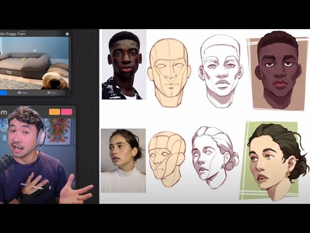  how to draw Faces easily EVERY TIME!   [ LIVE ]