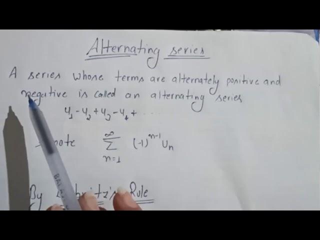 Alternating series | B.Tech 1st year...