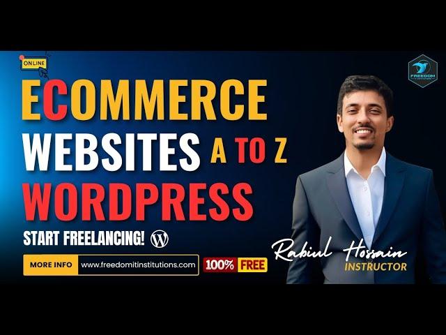 Build eCommerce Websites with WordPress & Start Freelancing  | Freedom IT