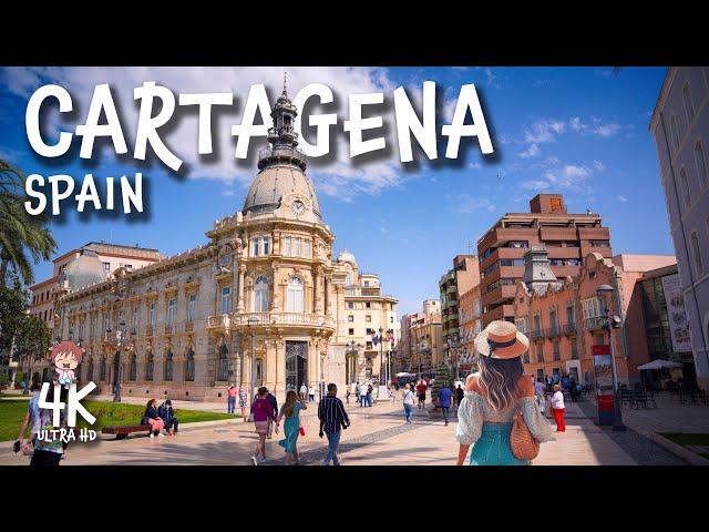 Historic CARTAGENA, Spain 4K travel walk