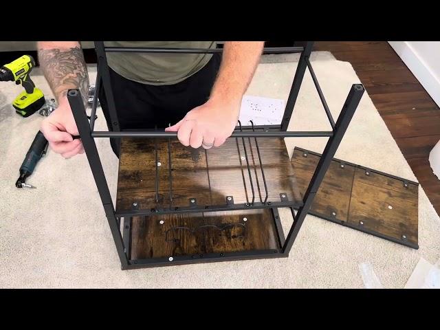 Unboxing & Assembling the YATINEY Bar Cart, 3-Tier Serving Cart, Kitchen Cart with Wine & Cup Rack