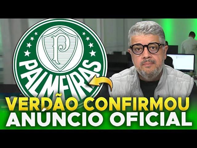  SEXTA AGITADA! NINGUÉM ESPERAVA! CONFIRMOU AGORA! ÚLTIMAS NOTÍCIAS DO PALMEIRAS