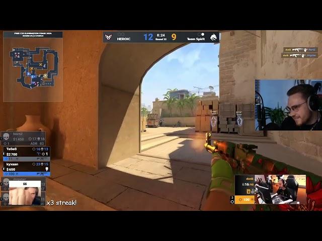 CS2 - donk INSANE 1vs5 CLUTCH to keep the game ALIVE - CLUTCH OF THE YEAR