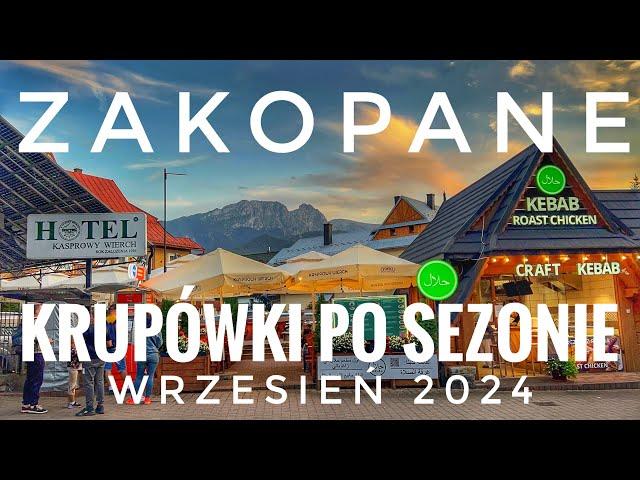 Zakopane Krupówki po sezonie, wrzesień 2024