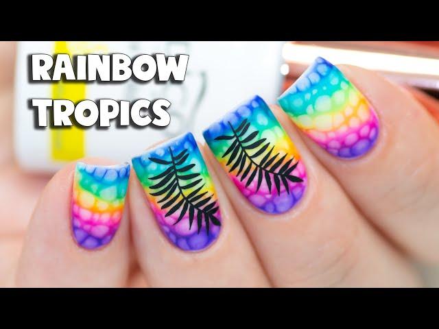 Tropical Rainbow Nail Art with Indigo Glass Collection