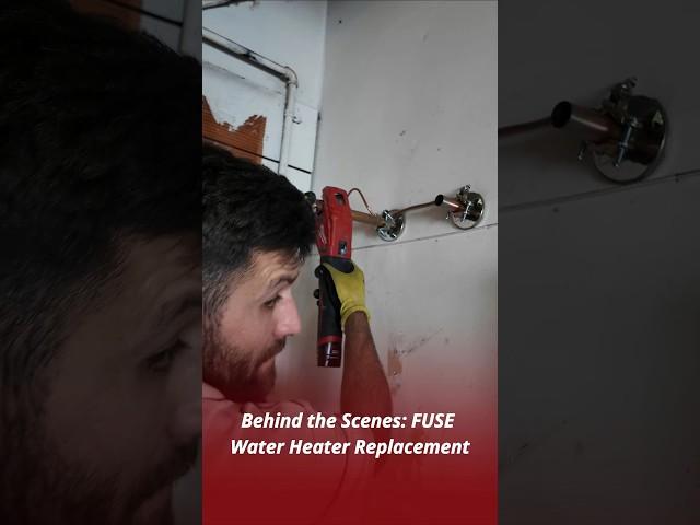 Behind the Scenes: FUSE Water Heater Replacement #plumbing  #plumbingskills #sanjose #california