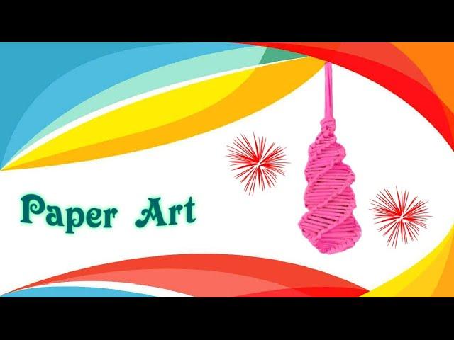 #artandcraft #diy #origami #paper ||Paper origami hanging light craft || Anjali's Art Theater ||