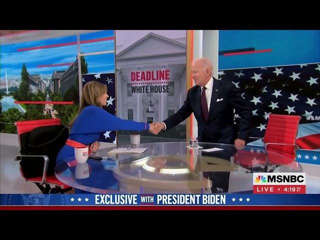 Biden Walks Off Set While The Camera Is Still Rolling After A Live Interview