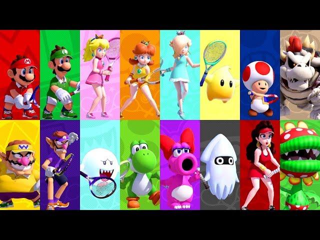 Mario Tennis Aces - All Characters (DLC Included)