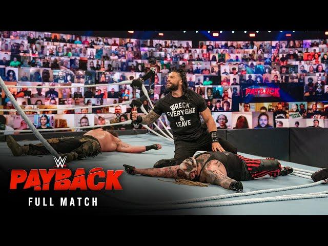 FULL MATCH: "The Fiend" vs. Reigns vs. Strowman — Universal Title Triple Threat Match: Payback 2020