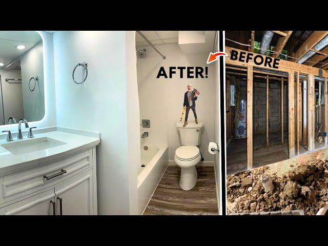 DIY Basement Bathroom Addition from Start to Finish (Learn How to Add a Bathroom to your Basement!)