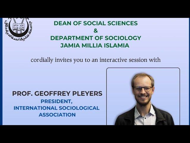 Prof.Geoffrey Pleyers (ISS) Speaking on Global Sociology of Social Movements@ Jamia Millia Islamia-1