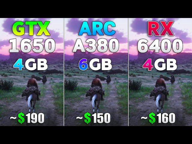 ARC A380 vs GTX 1650 vs RX 6400 - Test in 8 Games