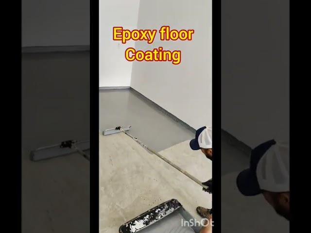 Epoxy   floor Coating  on a garage floor. #painting #diy #homeimprovement