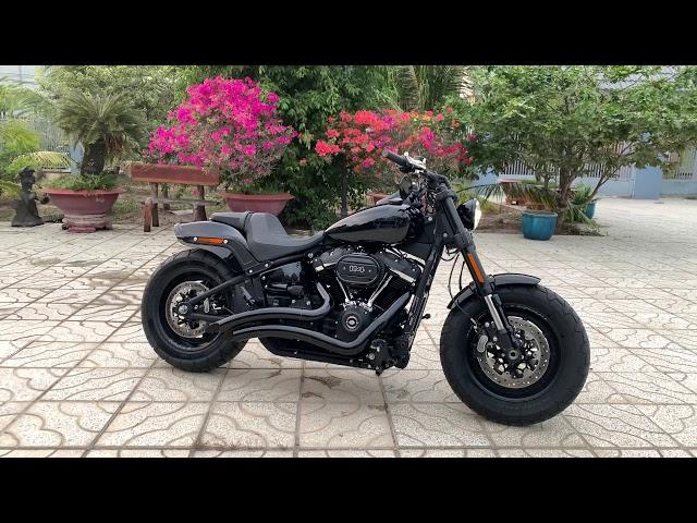 Harley Davidson Fat Bob 114 With Vance Hines Exhaust - Big Radius Black