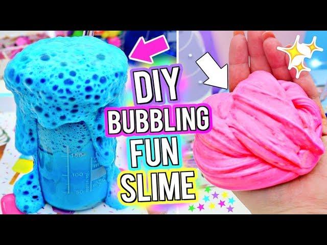 DIY BUBBLY Slime! School Slime Science Experiment! How To Make The MOST FUN BUBBLING SLIME Ever!