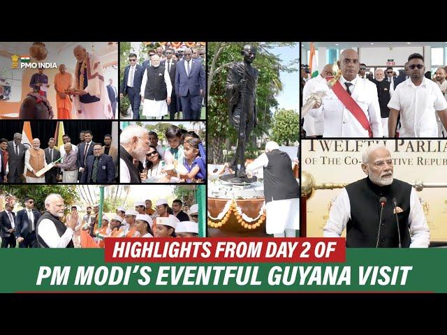 Highlights from Day 2 of PM Modi s eventful Guyana visit