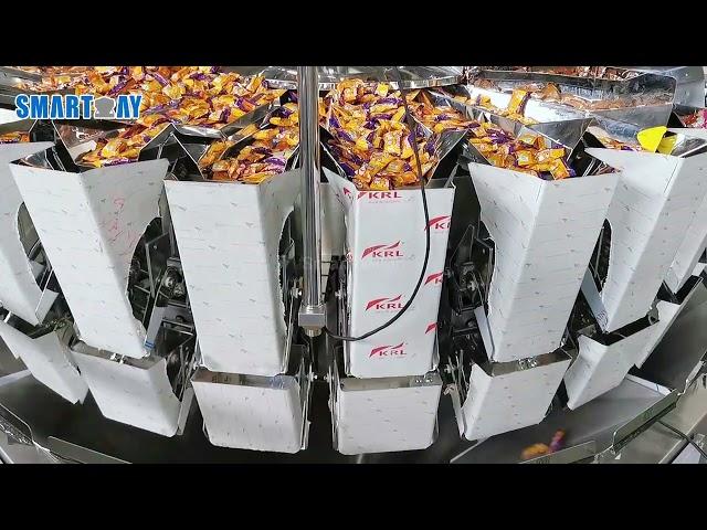 SmartWeigh丨32 Head Mixing Multihead Weigher For Packing Dry Fruit (50g-1kg)