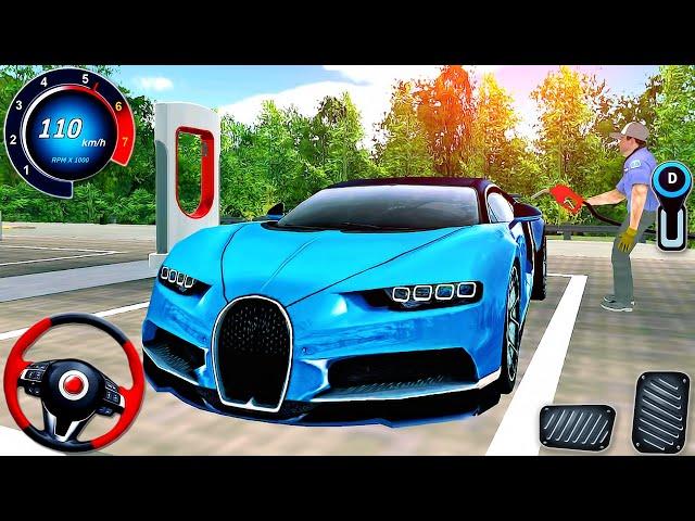 3D Driving Class #33 : Real City Driving - Car Bugatti Chiron Jump from a Plane - Android GamePlay