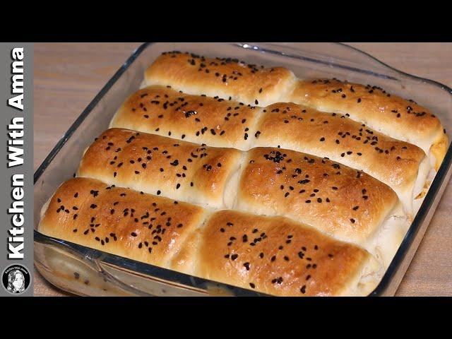 Delicious Stuffed Dinner Rolls Recipe | Chicken Cheese Dinner Rolls | Kitchen With Amna