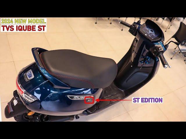 Finally 2024 New model TVS iqube ST Electric Scooter Detailed Review | New Features | On road price