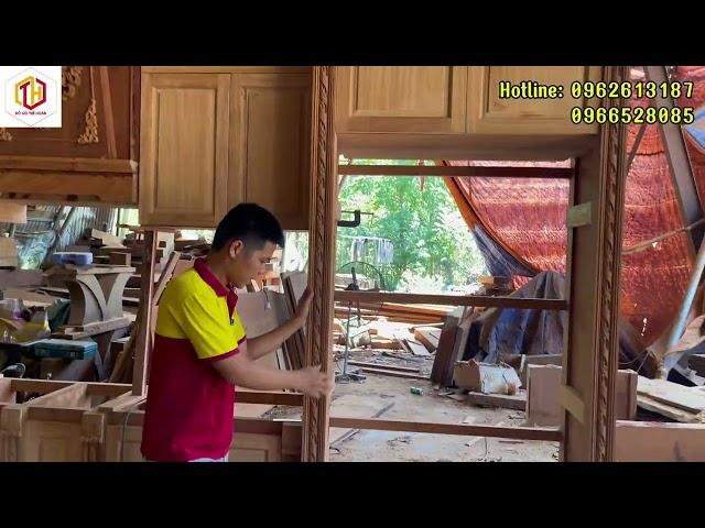 Tủ bếp giá chưa đến 100tr. Nhận full nội thất gỗ lim xanh nhà khách ở Quảng Trị.| Đồ Gỗ Thế Hoàn