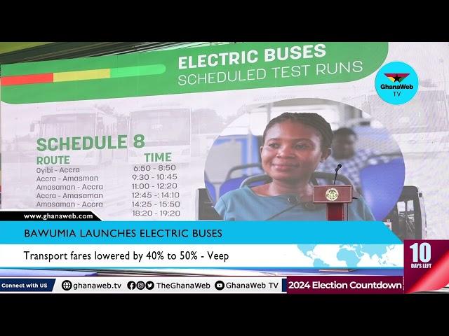 Electric buses: Dr. Bawumia pledges up to 50% transport fare reduction