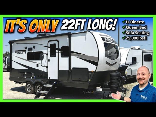 Only 22ft with BIG Dinette, Sofa, AND Bed!! 2024 Rockwood Mini Lite 2104S Couple's Travel Trailer