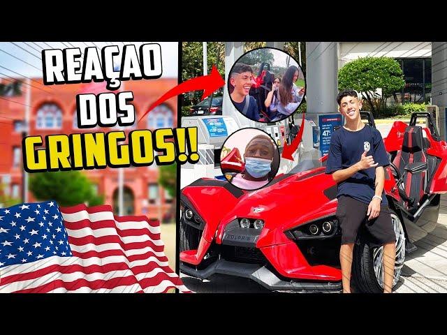 Fui pra minha ESCOLA AMERICANA de slingshot  vlog #2